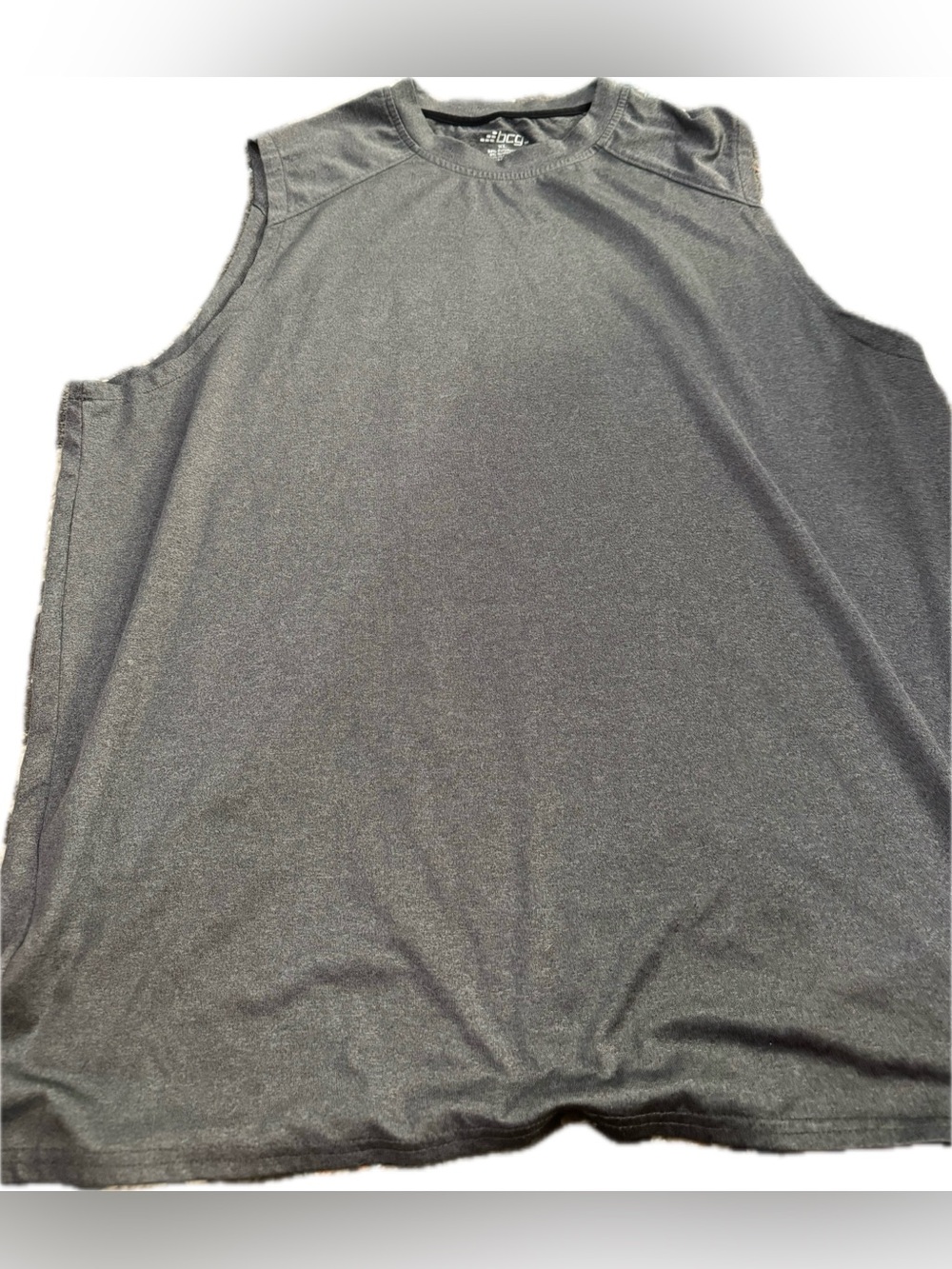 BCG Men's Run Performance Pieced Muscle Tank Top Gray X-Large Running
